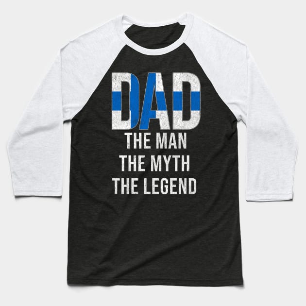 Finnish Dad The Man The Myth The Legend - Gift for Finnish Dad With Roots From Finnish Baseball T-Shirt by Country Flags